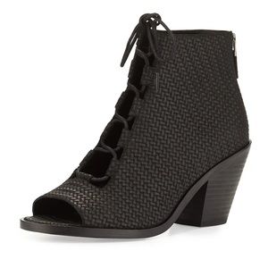 Eileen Fisher Slew Open Toe Lace Up Bootie